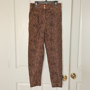 Anthropologie Animal Print Trousers - Brown and Black